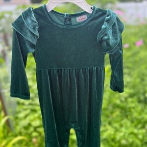 One piece velvet suit *small hole near neckline!